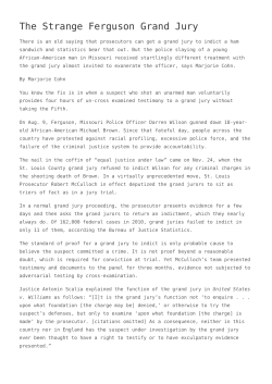 The Strange Ferguson Grand Jury