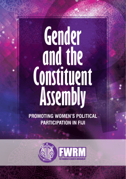PROMOTING WOMEN`S POLITICAL PARTICIPATION IN FIJI