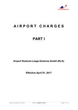 Schedule of Charges Part 1