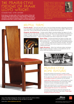 the prairie-style designs of frank lloyd wright