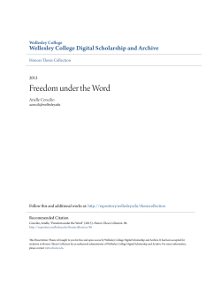 Freedom under the Word - Wellesley College Digital Scholarship