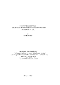 Conducting gestures. Institutional and Educational