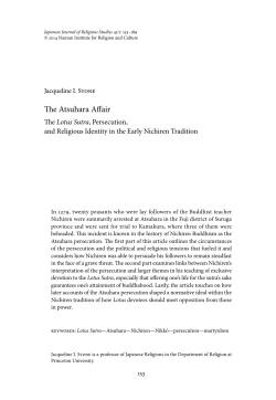 The Atsuhara Affair - Nanzan Institute for Religion and Culture