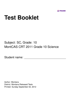 Test Booklet