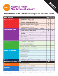 Historical Fiction Mini-Lessons at a Glance