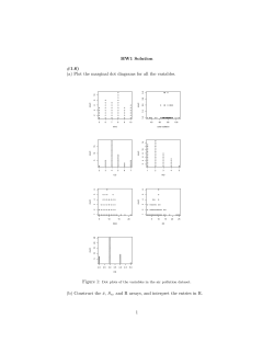 HW1 Solution #1.6) (a) Plot the marginal dot diagrams for all the