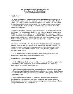 Gen Requirements for Evaluators