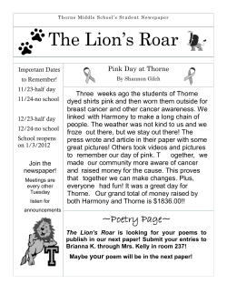 The Lion`s Roar - Thorne Middle School