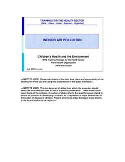 indoor air pollution - World Health Organization