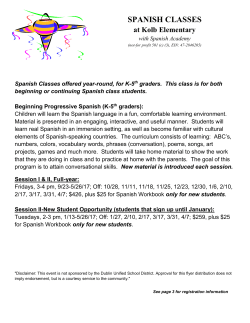 spanish classes - dublin.k12.ca.us