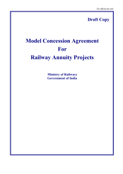 Model Concession Agreement, India