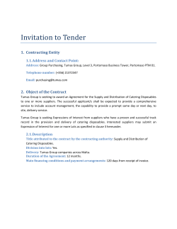 Invitation to Tender