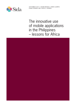 the innovative use of mobile applications in the philippines