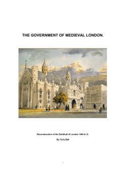 the government of medieval london.