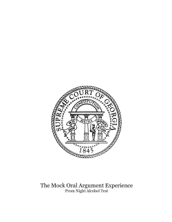 The Mock Oral Argument Experience