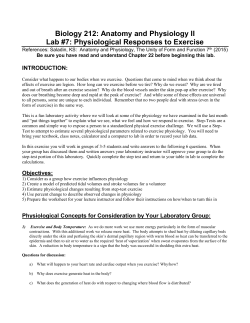 Exercise Physiology - Winona State University