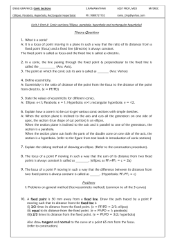 Conics_ Question Bank and Solutions