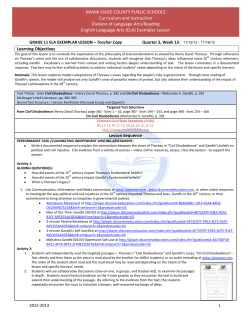 MIAMI-DADE COUNTY PUBLIC SCHOOLS Curriculum and