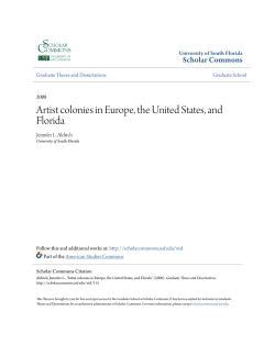 Artist colonies in Europe, the United States, and Florida