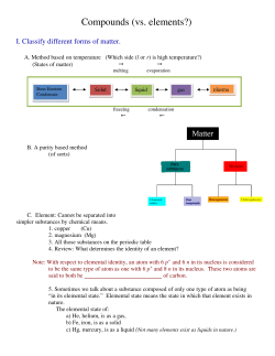 Compounds (vs. elements?)