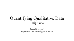 Quantifying Qualitative Data