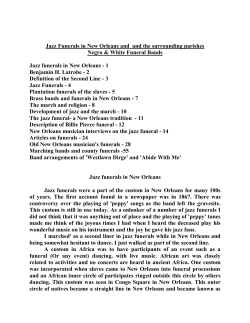 Jazz Funerals in New Orleans and and the