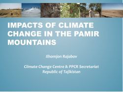 impacts of climate change in the pamir mountains