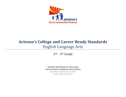 Arizona`s College and Career Ready Standards