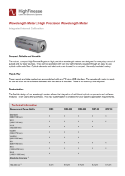HighFinesse Product Details | Wavelength Meter | High Precision