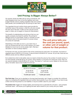 Unit Pricing