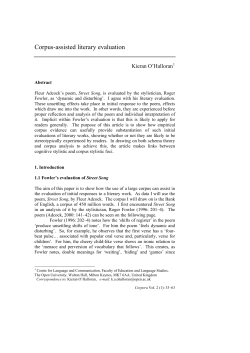 Corpus-assisted literary evaluation