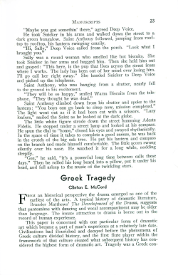 Greek Tragedy - Digital Commons @ Butler University