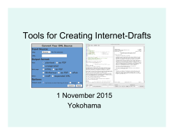 Tools for Creating Internet-Drafts