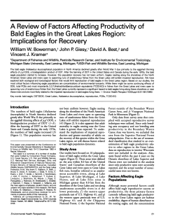 A Review of Factors Affecting Productivity of Bald Eagles in the