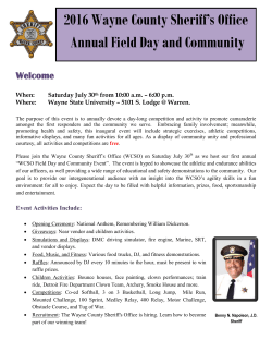 2016 Wayne County Sheriff`s Office Annual Field Day and