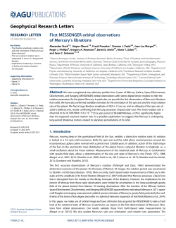 First MESSENGER orbital observations of Mercury`s