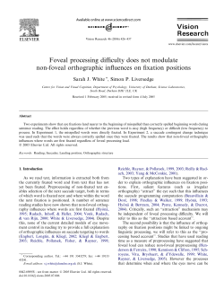 Foveal processing difficulty does not modulate