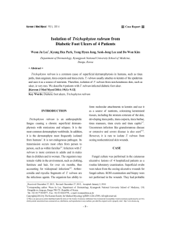 Isolation of Trichophyton rubrum from Diabetic Foot Ulcers of 4