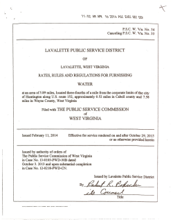 By 4L~1~~L - Lavalette Public Service District