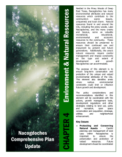 Environment - City of Nacogdoches