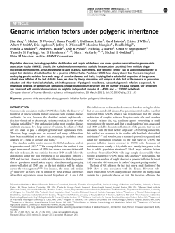 Genomic inflation factors under polygenic inheritance