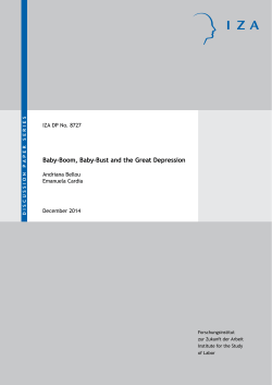 Baby-Boom, Baby-Bust and the Great Depression