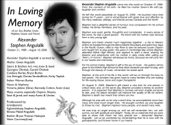 Angulalik, Alexander Stephen