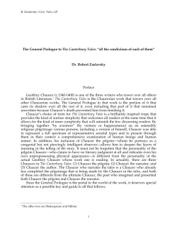 The General Prologue to The Canterbury Tales