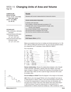 Me8-15 Changing Units of area and Volume