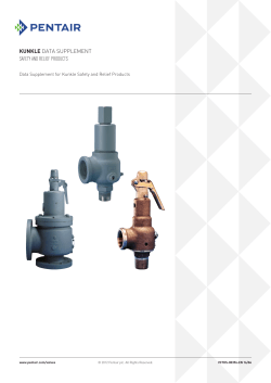 Kunkle Valve Valves Other, Models 6252/6254