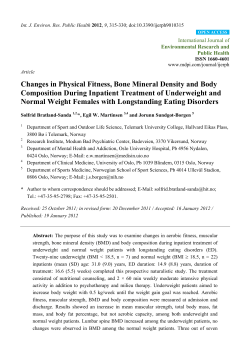 Changes in Physical Fitness, Bone Mineral Density and Body