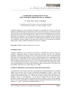 Landslide generated waves