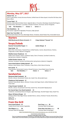 Starters Soups/Salads Sandwiches From the Grill