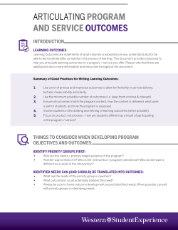 articulating program and service outcomes